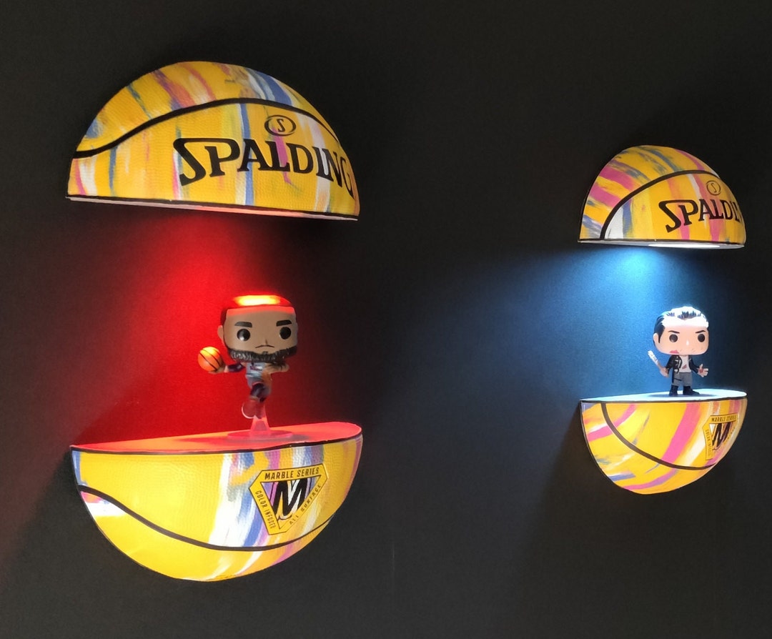 Led Frame Nba LED Wall Shelf Basketball Spalding Graffiti NBA Decoration Sport Gift ...