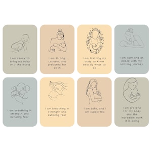 Donnez du sens à votre accouchement !  Cartes d'affirmation : force, calme et confiance : préparez votre corps et votre esprit à l'accouchement, quoi qu'il arrive.