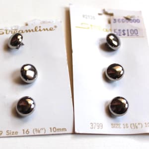 Small Silver Metal Buttons