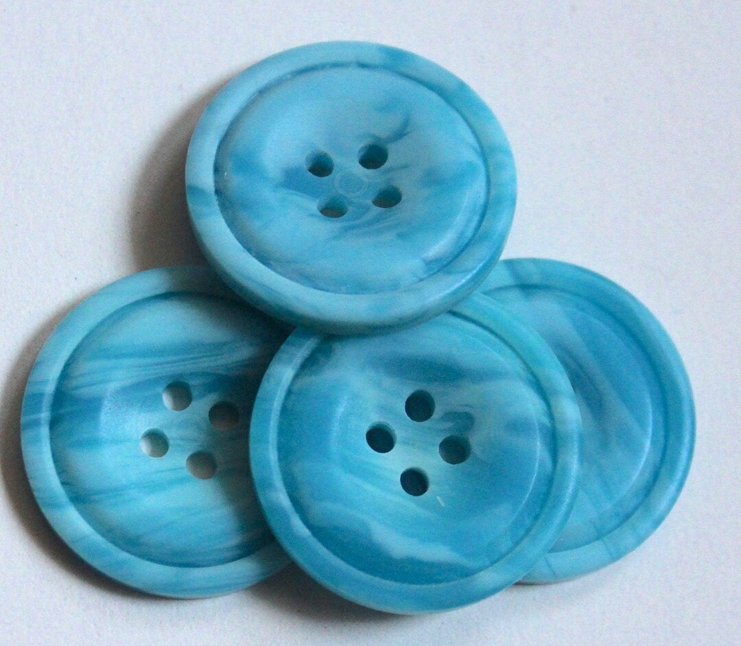 Vintage Teal Blue Marble Buttons - Etsy