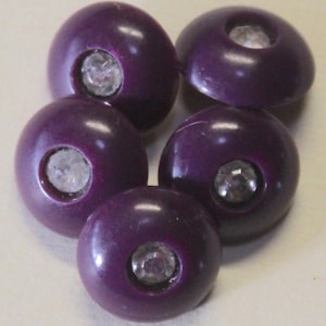 Vintage Purple Rhinestone Buttons