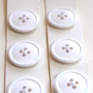 White 4-Hole Buttons