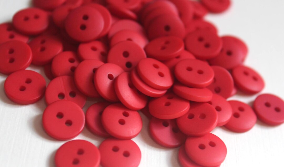 Small Red Buttons - Etsy