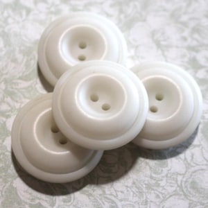 Chunky White Buttons