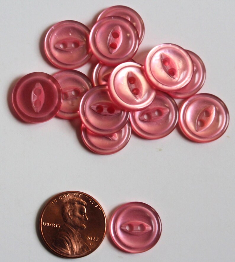 Vintage Pink Cat Eye Buttons - Etsy