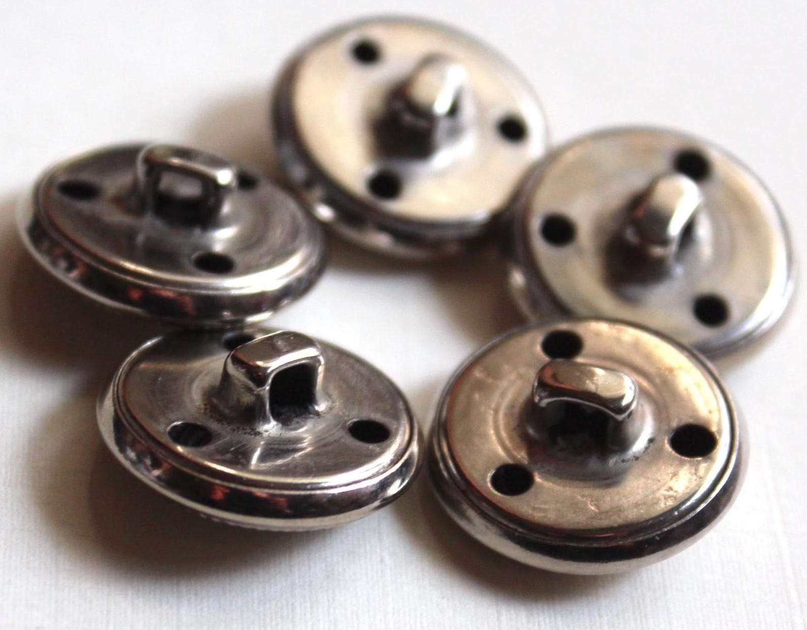 Silver Metal Buttons - Etsy