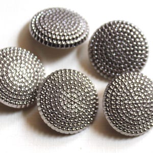 Silver Domed Buttons