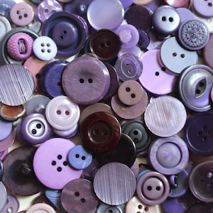 Vintage Shades of Purple Buttons