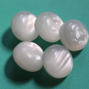 Vintage White Pearlized Dome Buttons