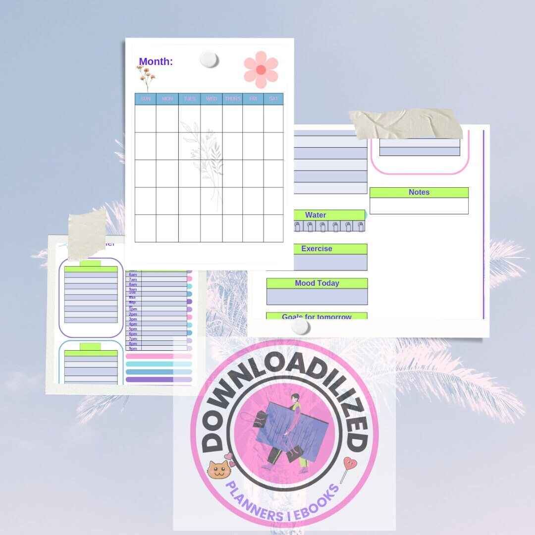 Unplanned Planner: Printable Inserts for Spontaneous Days - Daily ...