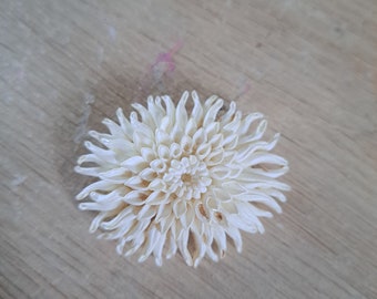 Vintage Carved Celluloid Carnation Brooch