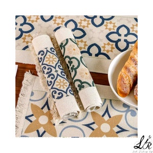 Handmade Cotton Linen Placemat Set: Kitchen & Picnic Decor