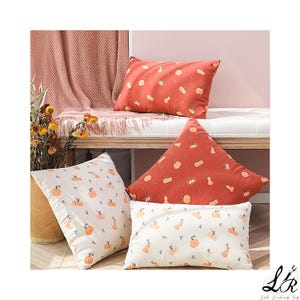 Embroidered Pumpkin Pillow Cover: Fall Thanksgiving Decor