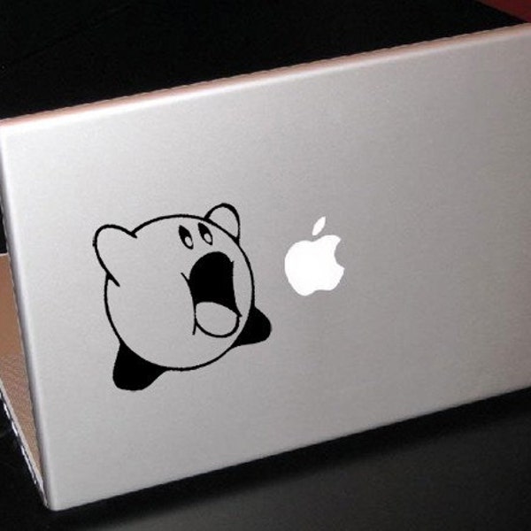 Kirby Eating Apple In Dreamland 15 inch Macbook Art Vinyl Decal