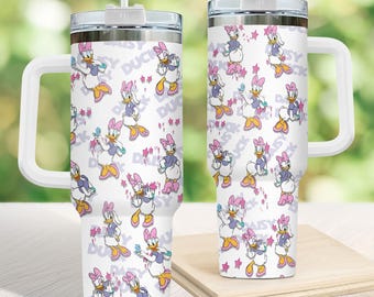 Daisy Duck-beker 40Oz, Disney Daisy-koffiebeker, filmcartoonbeker, Disneyworld-beker, geïsoleerde bekers voor dames, heren