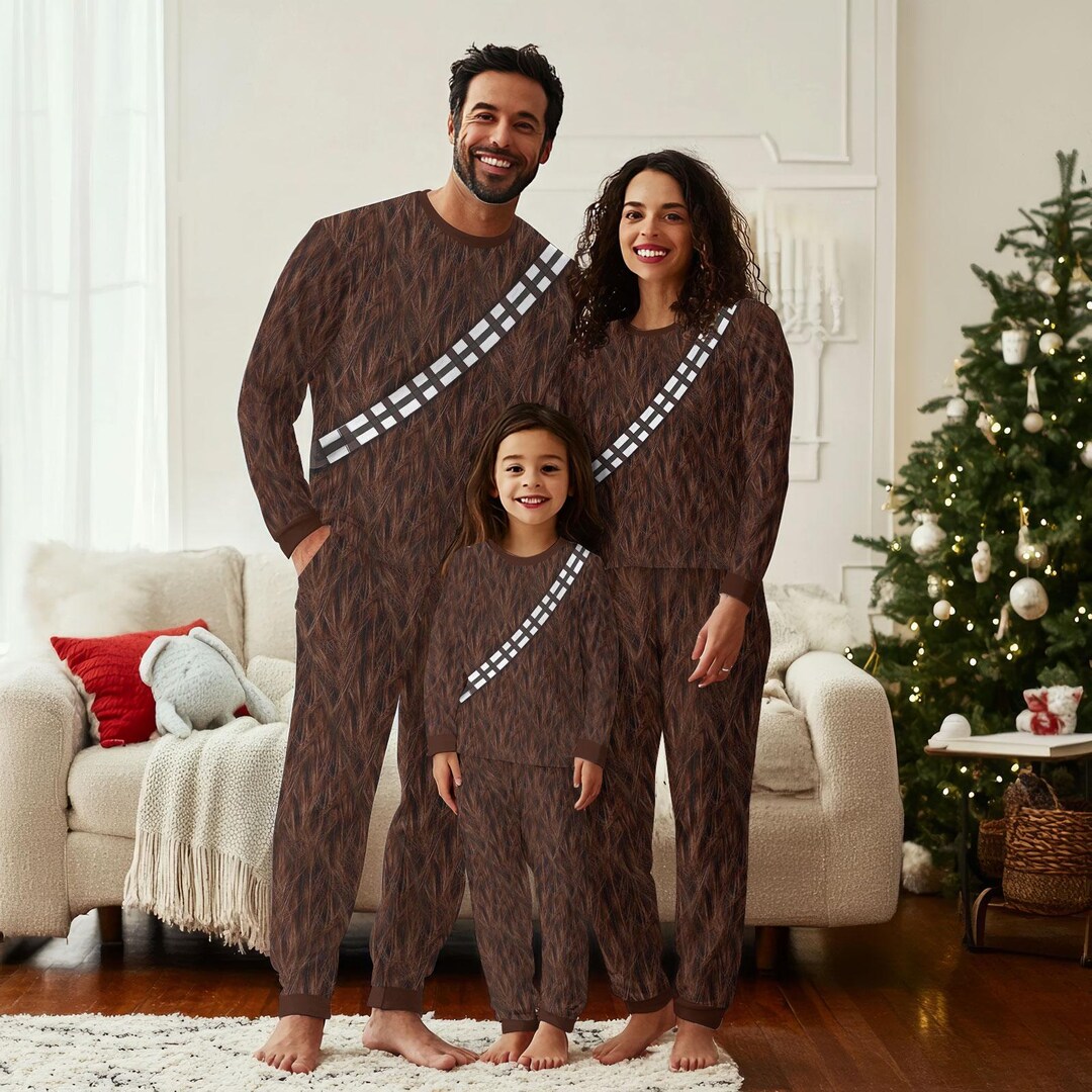 Christmas Chewbacca Pajamas Set, Star Wars Matching Family Pajamas