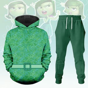 Inside Out Hoodie Joggers, Disgust Cosplay Hoodie, Disney Costume Hoodie, Run Disney Hoodie, Disneyworld, Disneyland Shirt, Epcot Shirt