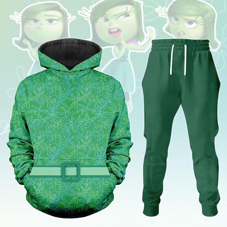 Inside Out Hoodie Joggers, Disgust Cosplay Hoodie, Disney Costume Hoodie, Run Disney Hoodie, Disneyworld, Disneyland Shirt, Epcot Shirt