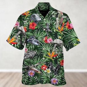 Star Wars Hawaiian Shirt, Spaceships Tropical Forest Hawaii Shirt, Disney Movie Summer Beach Shirt, Star Wars Day Gift, Button Shirt