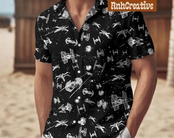 Star Wars Shirt, Star Wars Hawaiian Shirt, Men&#39;s Short Sleeve Shirt, Movie Button Shirt, Movie Hawaiian Shirt, Star Wars Hawaiian Shirt