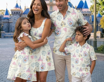 Mickey Fantasia Sorcerer Matching Family Shirt, Disneyworld Trip Hawaiian Shirt, Disneyland Shirt, Disney Trip Women Dress, Summer Gift