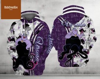 Halloween Ursula Hoodie, Ursula Zip Hoodie, Disney Halloween Shirt, Bad Villain Shirt, Disney Villain Shirt, Witch Shirt, Ursula Gifts