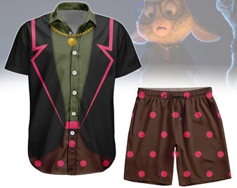 ズートピアのコスチューム、ニック・ワイルドのシャツ、アニマル