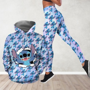 Cute Stitch Hoodie And Leggings, Lilo And Stitch Shirt, Disney Movie Cartoon Hoodie, Disneyland Shirt, Disneyworld Gifts For Her Him