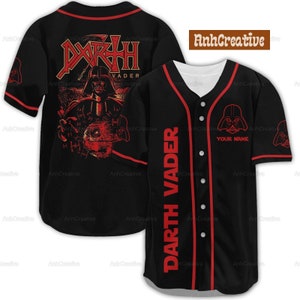 Personalize Darth Vader Baseball Jersey, Star Wars Baseball Jersey, Darth Vader Jersey Shirt, Custom Jersey Shirt, Baseball Jersey Shir