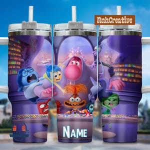 Halloween Inside Out Tumbler 40Oz, It's Okay To Feel All The Feels Tumbler, Disney Tumbler Cup, Mental Health Tumbler, Custom Name Tumbler