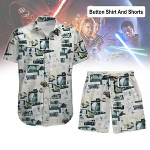 Star Wars Button Shirt, Men Shorts, Starwars Hawaiian Shirt, Disney Movie Shirt, Disneyland Hawaii Shirt, Disneyworld, Magic Kingdom