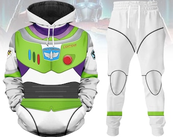 Bluza z kapturem/spodnie dresowe Buzz Lightyear, strój cosplayowy Space Ranger z filmu Disneybound, koszulka do biegania Disney, koszulka z filmu Toy Story, prezent dla niej