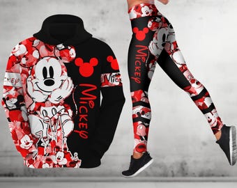 Mickey Mouse hoodie en legging, Disney shirt, film cartoon hoodie voor mannen, Disneyland shirt, Disneyworld shirt, cadeaus voor hem haar