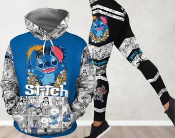 Sudadera con capucha de Stitch, leggings de Lilo y Stitch de Disney, camiseta de dibujos animados de la película, sudadera con capucha de Disneyland, sudadera con capucha de Disney World, regalos para amantes de Stitch