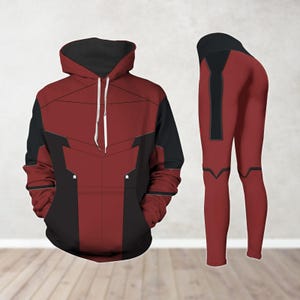 Deadpool Cosplay Costume, Deadpool Hoodie, Leggings For Women, Superhero Shirt, Deadpool Outfit, Wade Wilson Hoodie, Halloween Gifts