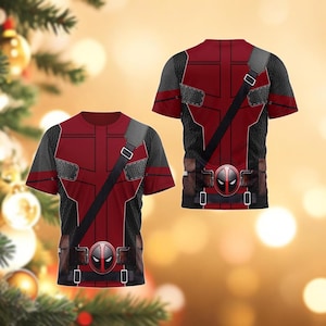 Deadpool Costume, Deadpool Shirt, Deadpool Sweatshirt, Deadpool Hoodie, Halloween Costume, Disney Deadpool Costume Cosplay 3D Shirt