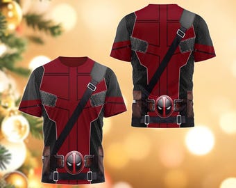 Deadpool Costume, Deadpool Shirt, Deadpool Sweatshirt, Deadpool Hoodie, Halloween Costume, Disney Deadpool Costume Cosplay 3D Shirt