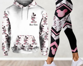 Personalized Mickey Mouse Hoodie And Leggings, We Are Never Too Old For Magic Shirt, Women Leggings, Mickey Lover Shirt, Gift For Him