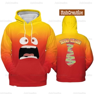 Anger Inside Out Hoodie, Custom Anger Costume Cosplay, Disney Shirt, Inside Out Movie Shirt, Inside Out Shirt, Anger Shirt, Anger Lover Gift