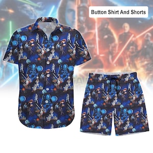 Star Wars Button Shirt And Shorts, Star Wars Hawaiian Shirt, Star Wars A New Hope Faded, Starwars Disneyland Shirt, Disney Family Shirt