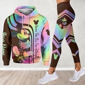 Custom Mickey Mouse Hoodie And Leggings, Disney Character Shirt, Never Too Old For Magic Hoodie For Women Men, Disney World Trip Shirt