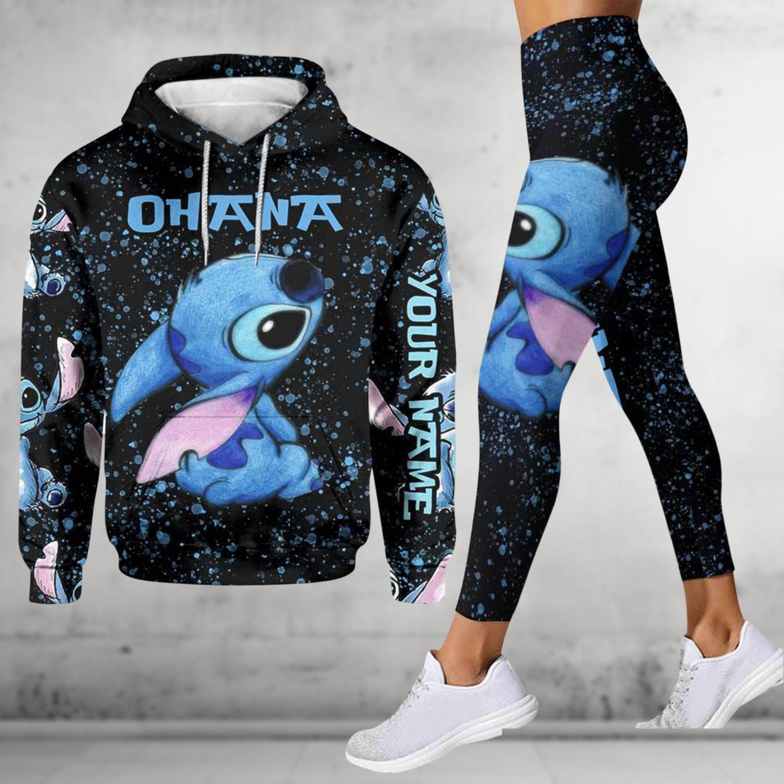 Personalized Stitch Hoodie and Leggings, Stitch Ohana Shirt