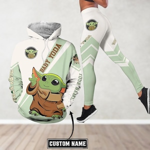 Custom Baby Yoda Hoodie And Leggings, Disney Star Wars Hoodie For Women Men, Disneyworld Shirt, Disneyland Shirt, Movie Lover Gifts