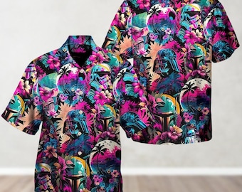 Star Wars Hawaiian Shirt For Men Women Youth, Darth Vader Button Shirt, Baby Yoda Stormtrooper Boba Fett Shirt, Star Wars Fans Gifts