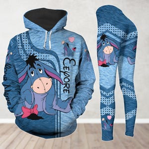 Sudadera con capucha y leggings personalizados de Eeyore, camiseta de Winnie Pooh, sudadera con capucha de dibujos animados de películas de Disney, sudadera con capucha de Disneyworld para hombres y mujeres, camiseta de Disneyland
