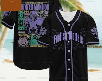 ホーンテッドマンション　ユニフォーム ホーンテッドマンションの地図入り野球ユニフォーム、ディズニー