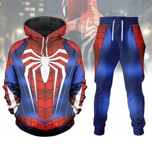 Spider-Man Costume Hoodie, Men Joggers, Spiderman Halloween Cosplay, Spider Man Hoodie, Spidey Shirt, Superhero Shirt, Disney Hoodie