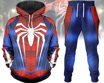 Spider-Man Kostüm Hoodie, Herren Jogger, Spiderman Halloween Cosplay, Spider Man Hoodie, Spidey Shirt, Superheld Shirt, Disney Hoodie