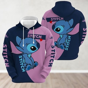 Disney Stitch Hoodie, Cute Stitch Hoodie, Lilo And Stitch Shirt, Movie Cartoon Sweatshirt, Disneyworld Shirt, Disneyland Shirt, Stitch Lover