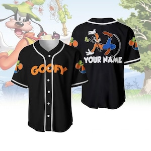 Personalized Goofy Baseball Jersey, Disney Jersey Shirt, Goofy Dog Shirt, Goofy Lover Gifts, Disneyland, Disneyworld Baseball Uniform